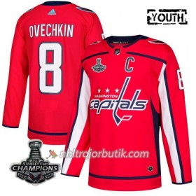 Barn Ishockey Washington Capitals Tröja Alex Ovechkin 8 2018 Stanley Cup Champions Adidas Röd Authentic